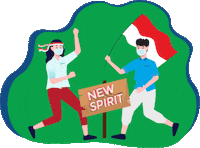 binaarthaventura mask indonesia merdeka masker Sticker