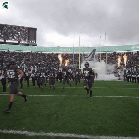 Go Green Michigan Football GIF by Michigan State Athletics