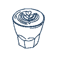 Cortado Sticker by Amity Coffee Co