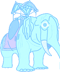 Beach Elephant Sticker