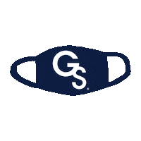 Gold Mask Sticker by Georgia Southern University