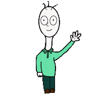 ijavany hello wave waving awkward wave Sticker