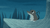 #puffinrock #puffin #rock #mossy #dramatic #fall #pygmy #shrew #shock GIF by Puffin Rock