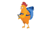 Chicken Backpack Sticker by namecheap