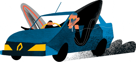 Yamshchikova giphyupload illustration batenkaru russian taxi GIF