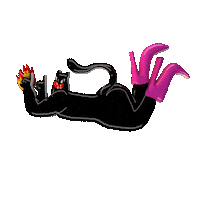 Cat Flame Sticker