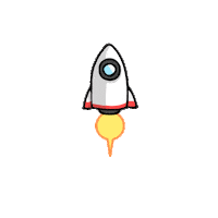 Rocket Spaceship Sticker by SYSI