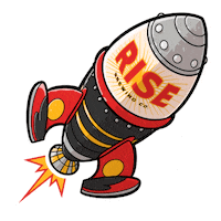 Coffee Rocket Sticker by RISE Brewing Co.