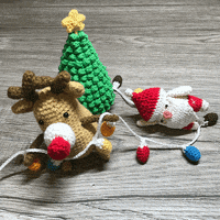 Santa Reindeer GIF by Ms. Tina 蒂娜小姐