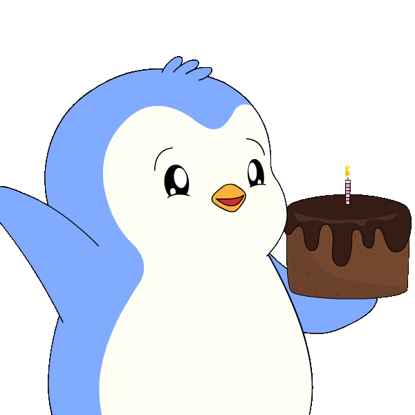 Happy Birthday Penguin Sticker by Pudgy Penguins
