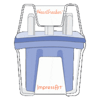 Heart Breaker Art Sticker by ImpressArt