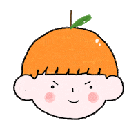 yaruvu cute angry kawaii orange Sticker
