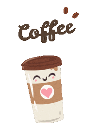 Happy Hot Coffee Sticker