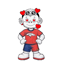 Denver Broncos White Monkey Sticker by Zhot