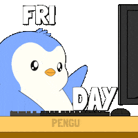 Its Friday Sticker by Pudgy Penguins