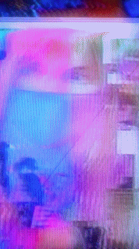 TRUMANVISUALS girl sad glitch psychedelic GIF