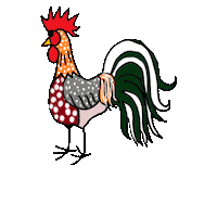 Rooster Chickens Sticker