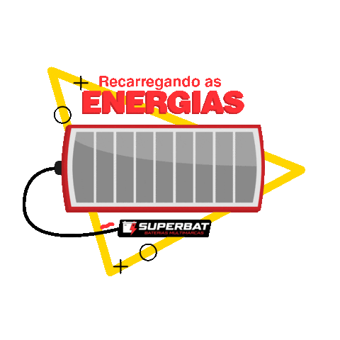 Superbatmultimarcas giphyupload energia bateria som Sticker