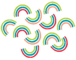 Rainbow Color Sticker by Sheila Streetman