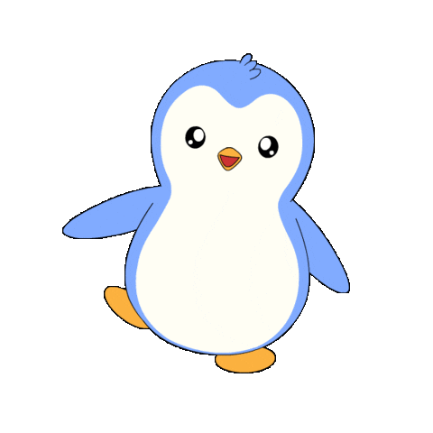 Animated penguin spinning