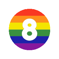 Rainbow Number Sticker