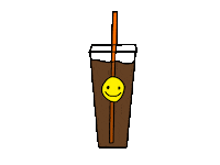 briannaecampbell coffee drinking caffeine sad face Sticker