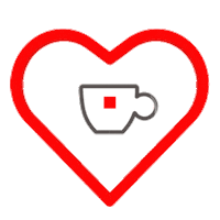 illy_coffee love heart coffee cup Sticker