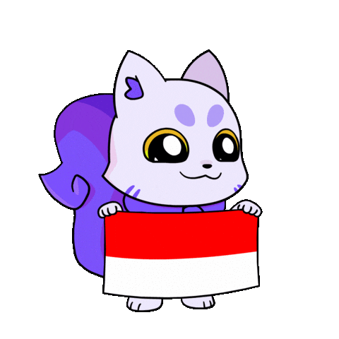 Flag Indonesia Sticker by Lucky Kat Studios