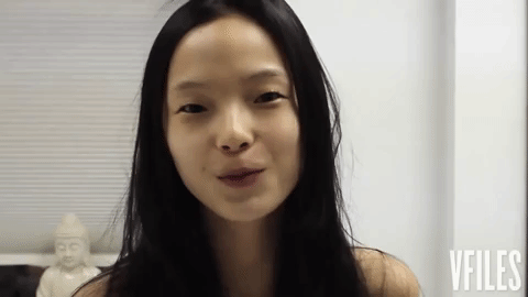 giphydvr bye bye chinese model super model chinese beauty GIF