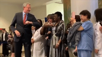 New York Mayor Opts for Elbow-Taps Over Hand Shakes at Coronavirus Briefing
