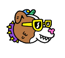 Angry Cool Dog Sticker by Russell Taysom