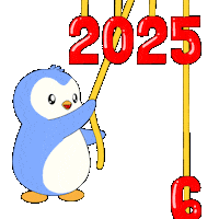 New Year Penguin Sticker by Pudgy Penguins