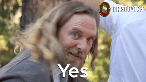 Si Yes GIF by DrSquatchSoapCo