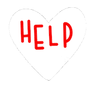 Heart Help Sticker