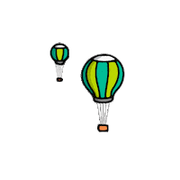 Hot Air Balloon Sticker by SYSI