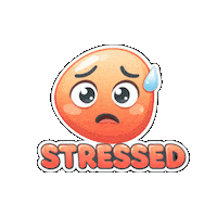 Stressed Too Much Sticker by Flowpio