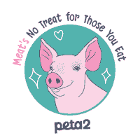 Vegan Pig Sticker by PETA