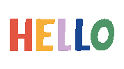 Rainbow Hello Sticker
