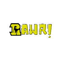 Rawr Sticker by RaptorsLFA