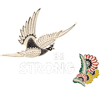 Gym Be Strong Sticker by YeoMama Batik