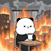 This Is Fine GIF by Kanpai Pandas