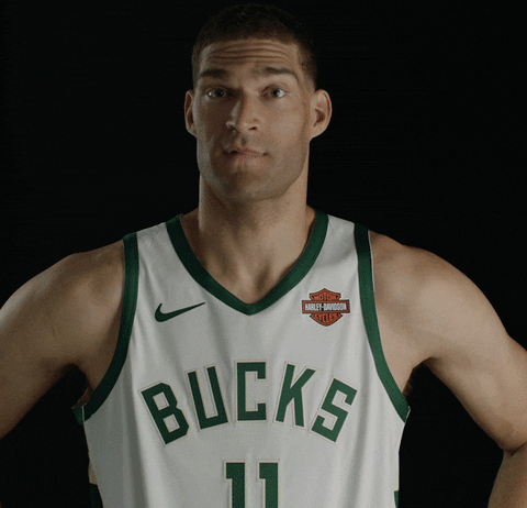 Brook Lopez Flirt GIF by Milwaukee Bucks