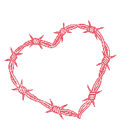 EvryJewels grunge pink heart edgy red heart Sticker