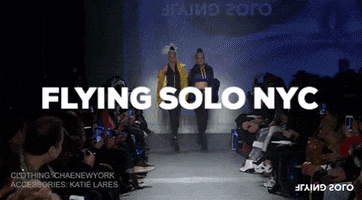 FlyingSoloNYC fashion style model walk GIF