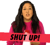 Megaphone Shut Up Sticker
