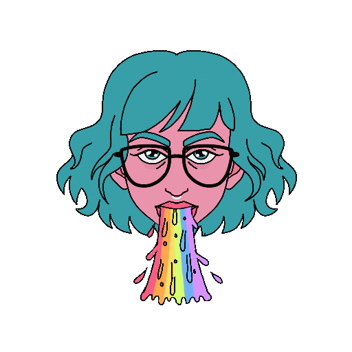 michellepastelle rainbow pastel girly vomit Sticker