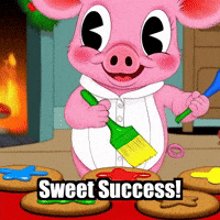 Baking Sweet Success GIF by The Pigasso