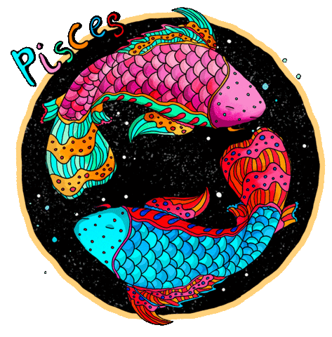 maddieillustration zodiac horoscope pisces maddieillustration Sticker
