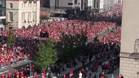 Sea of Red as Liverpool Fans Welcome Players Home