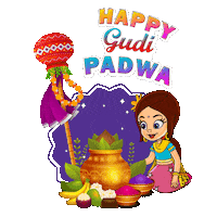 Gudi Padwa Festival Sticker by Chhota Bheem